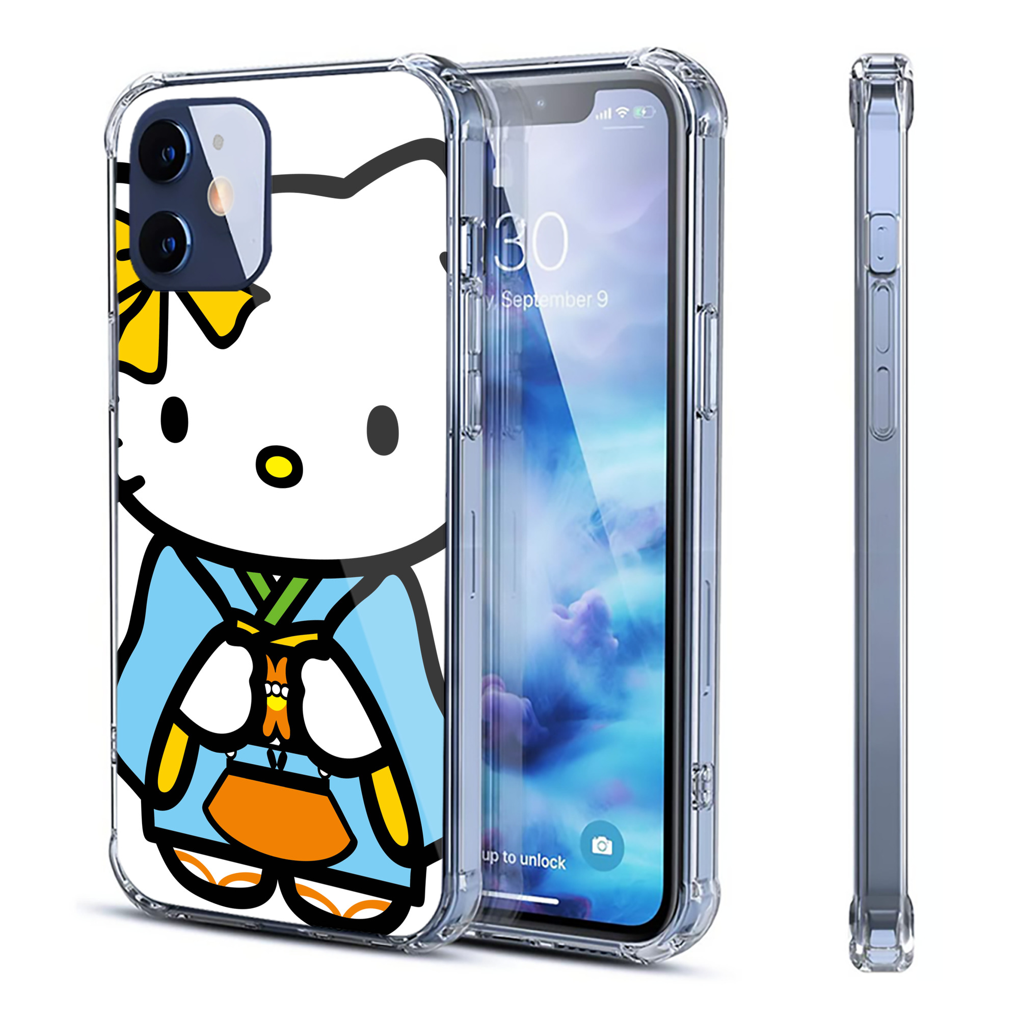 （画像用） Hello Kitty ハローキティ 【iPhone 12シリーズ対応】透明スマホケース（クリアソフトケース）